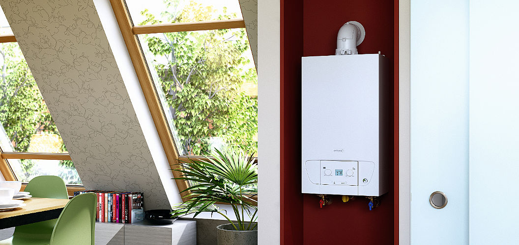 Gastherme Kompakt an der Wand hängend